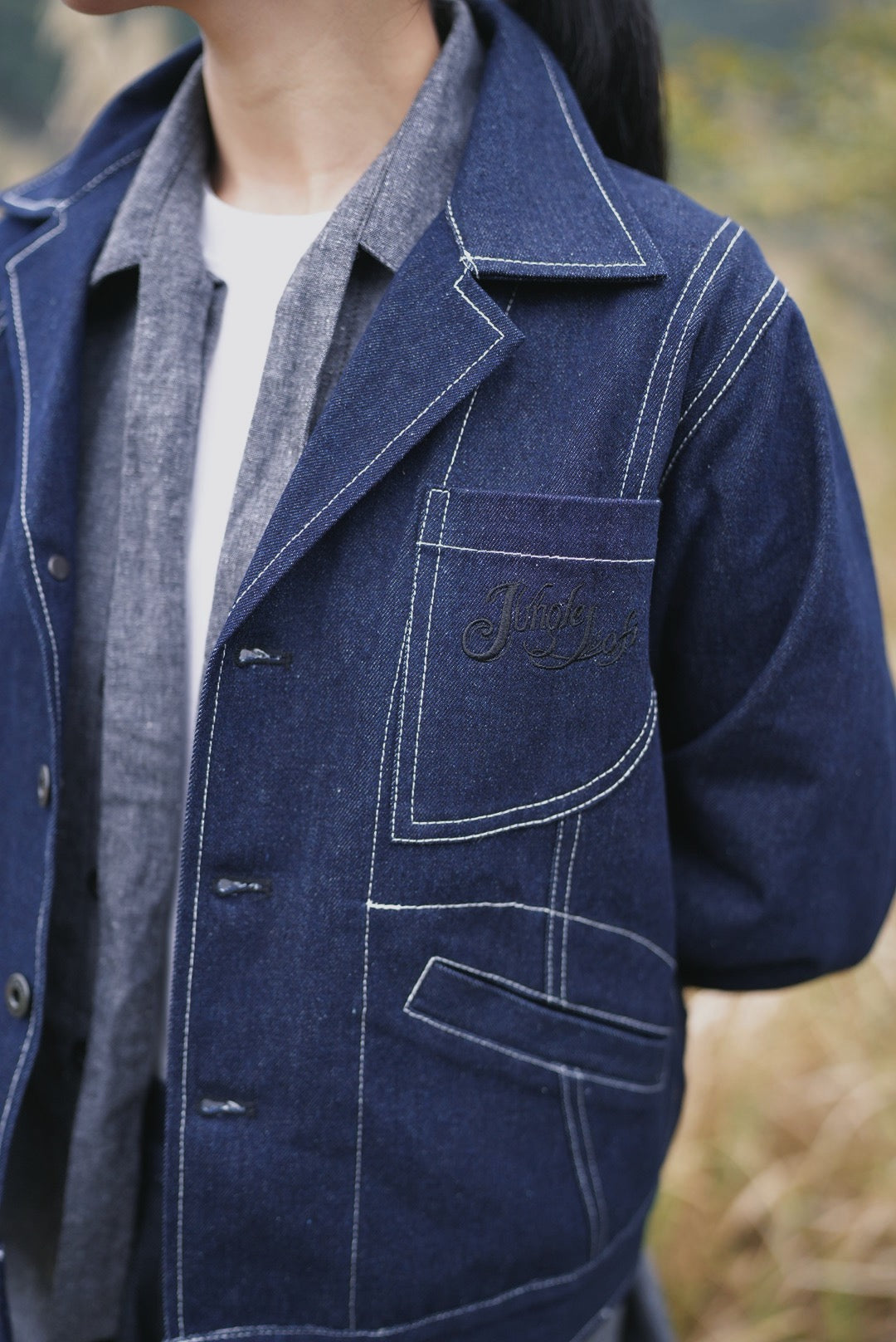 Jungle Lofi Vintage Label Jacket - Indigo Denim