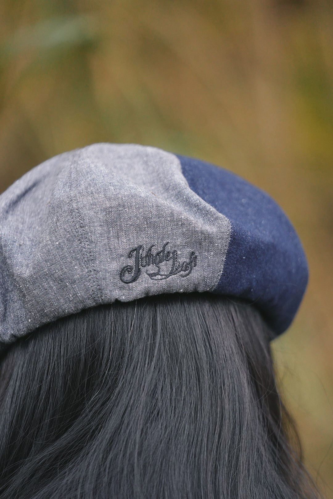 Jungle Lofi Vintage Label Hat - Denim Dark Blue Patch Work