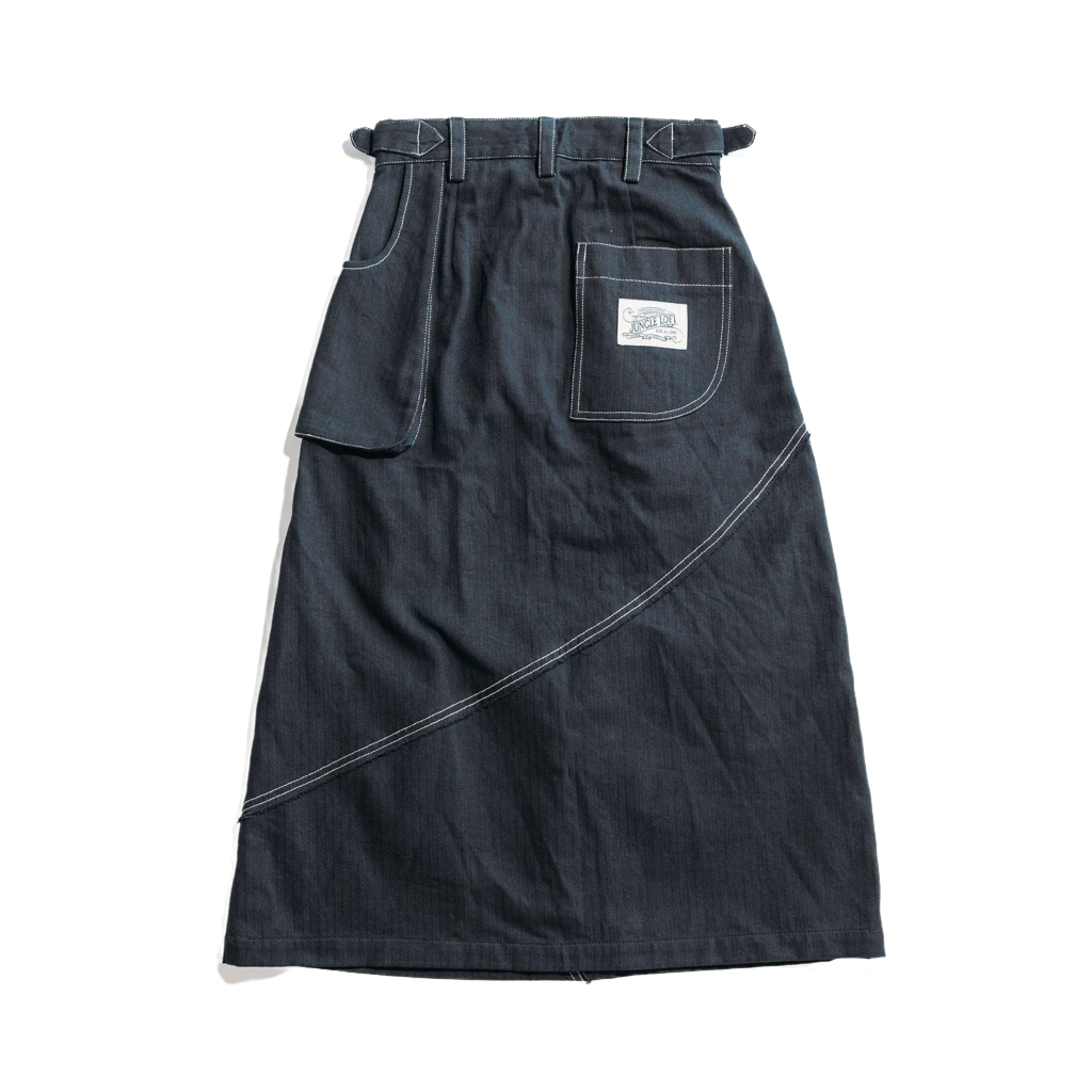 Jungle Lofi Vintage Label Skirt - Black