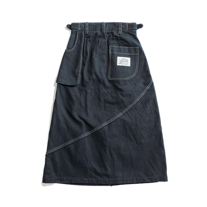 Jungle Lofi Vintage Label Skirt - Black