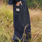 Jungle Lofi Vintage Label Skirt - Redline Indigo Denim