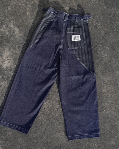 Jungle Lofi Vintage Label Work Pants - Redline Indigo Denim