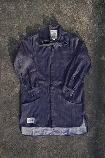 Jungle lofi Vintage Label Long Shirt - Indigo Denim