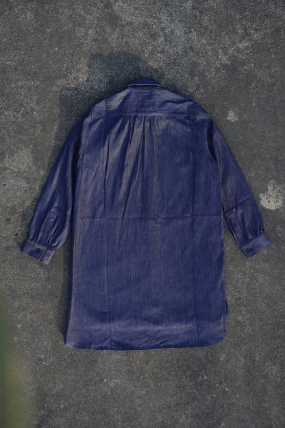 Jungle lofi Vintage Label Long Shirt - Indigo Denim