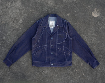 Jungle Lofi Vintage Label Jacket - Indigo Denim