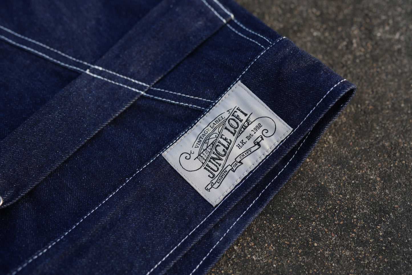 Jungle Lofi Vintage Label Jacket - Indigo Denim