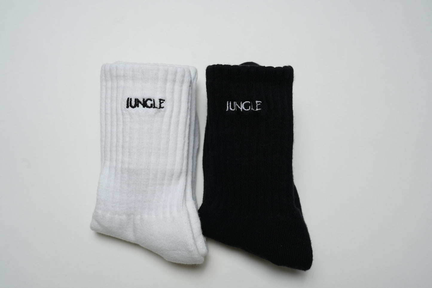 Jungle Lofi Logo Socks (Set of 2 pairs) - Black/ White