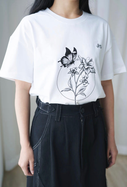 Jungle Lofi The Butterfly S/S Tee White