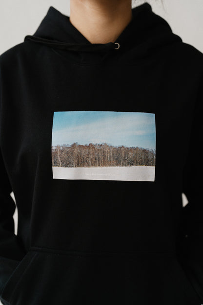 Jungle Lofi X Sharon Salad Hoodie - The Snowfield (Black)