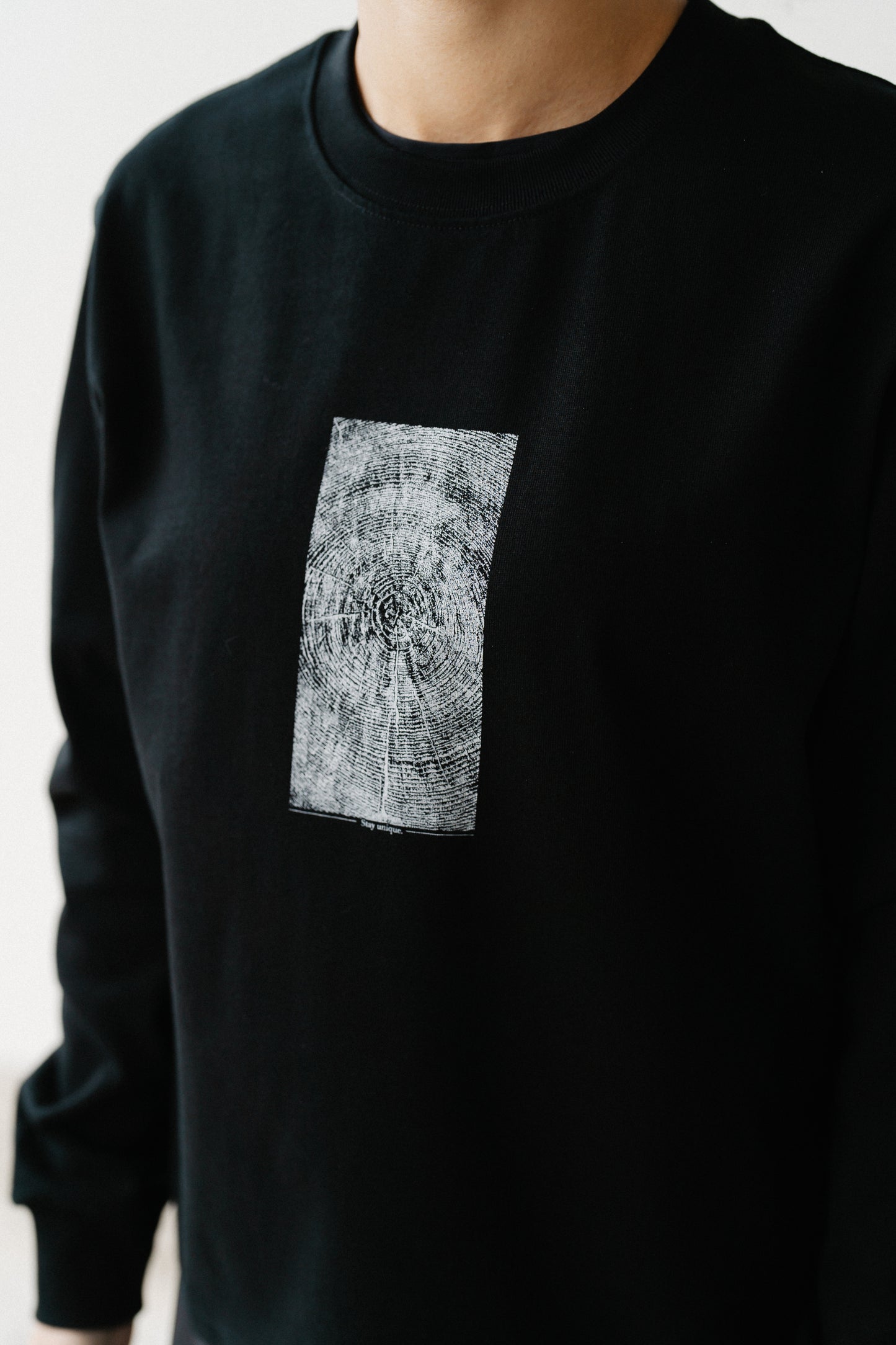 Jungle Lofi L/S Tee - The Tree Rings (Black)