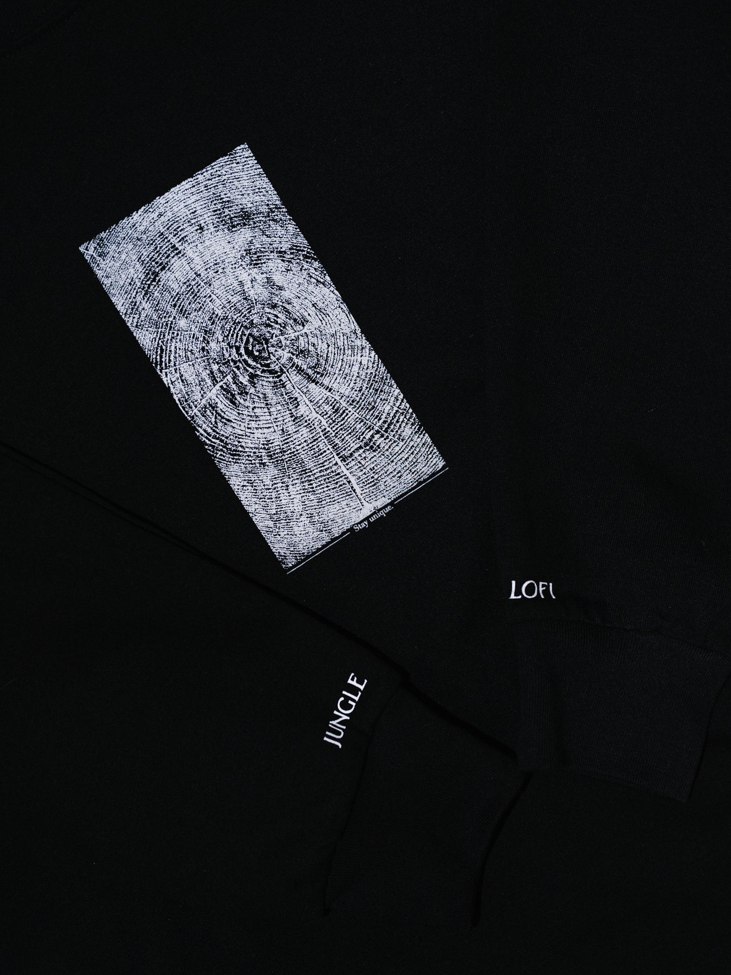 Jungle Lofi L/S Tee - The Tree Rings (Black)