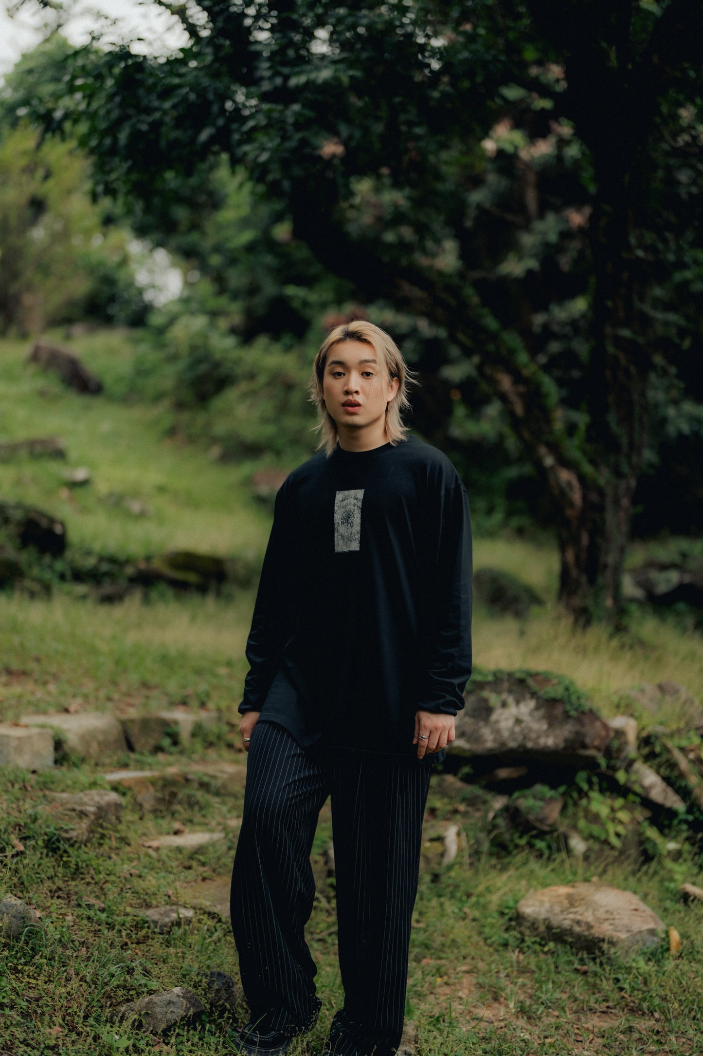 Jungle Lofi L/S Tee - The Tree Rings (Black)