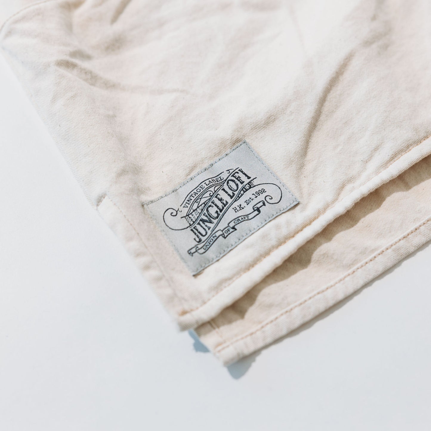 Jungle lofi Vintage Label Worker Shirt - Ivory