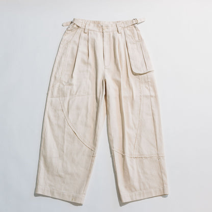 Jungle Lofi Vintage Label Work Pants - Ivory