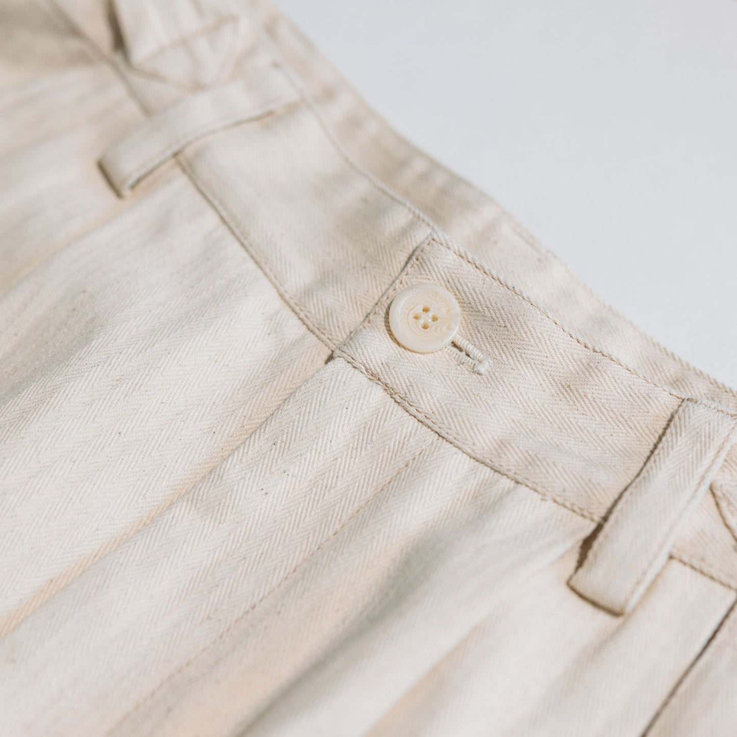 Jungle Lofi Vintage Label Work Pants - Ivory