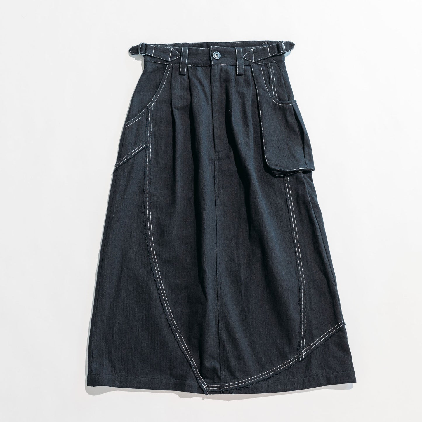 Jungle Lofi Vintage Label Skirt - Black