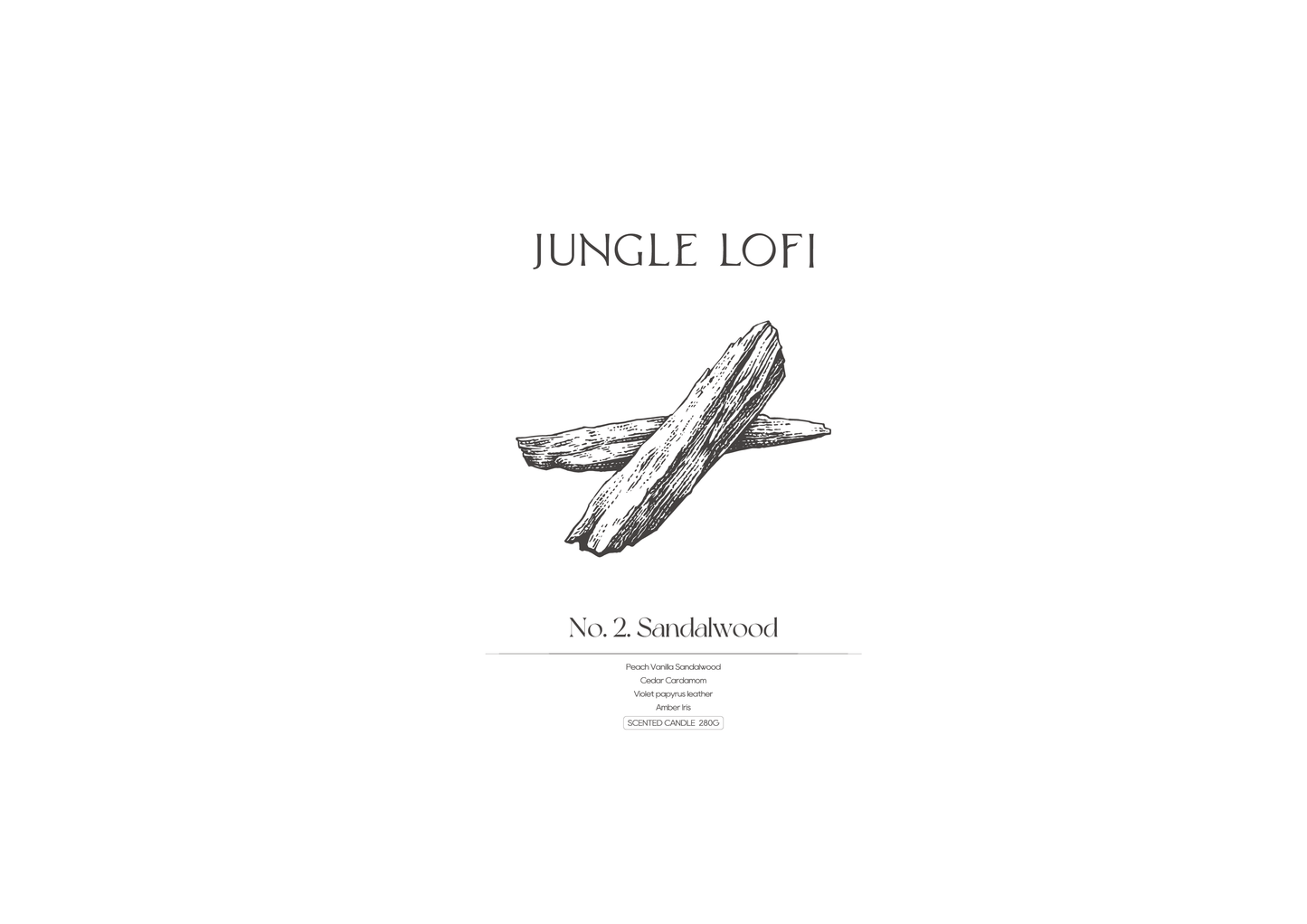 Jungle Lofi Scented Candles - No.2 Sandalwood