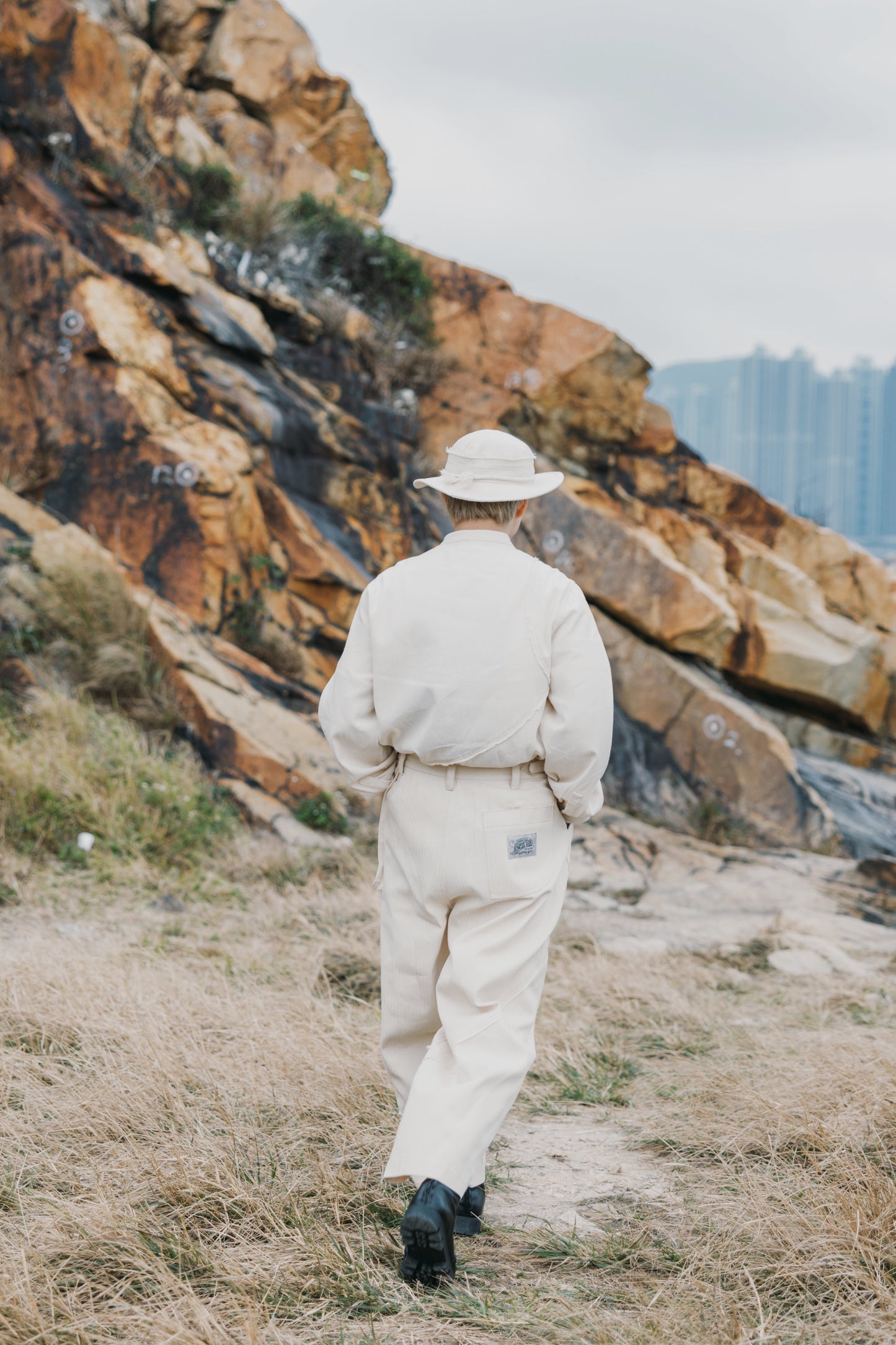 Jungle lofi Vintage Label Worker Shirt - Ivory