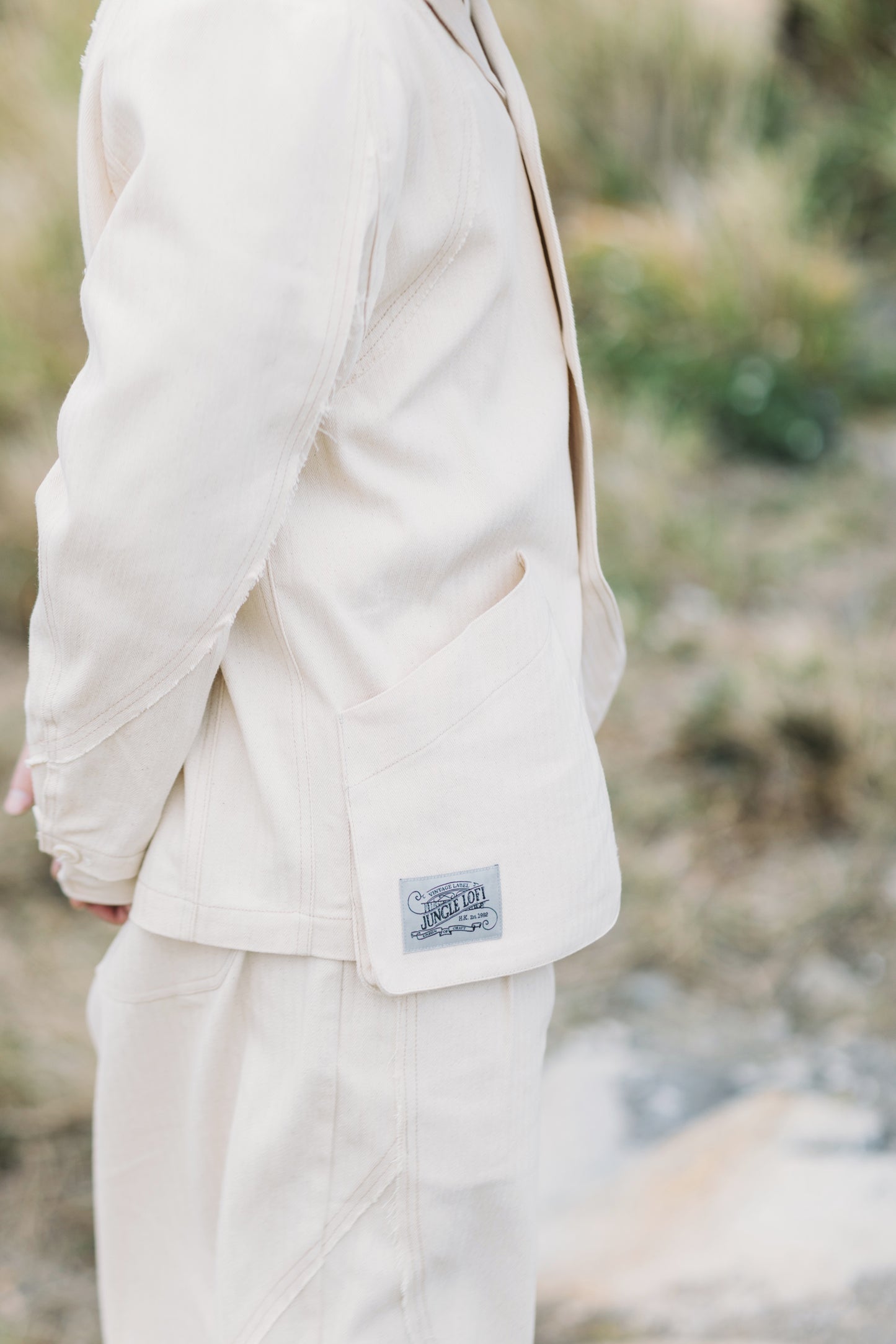 Jungle Lofi Vintage Label Jacket - Ivory